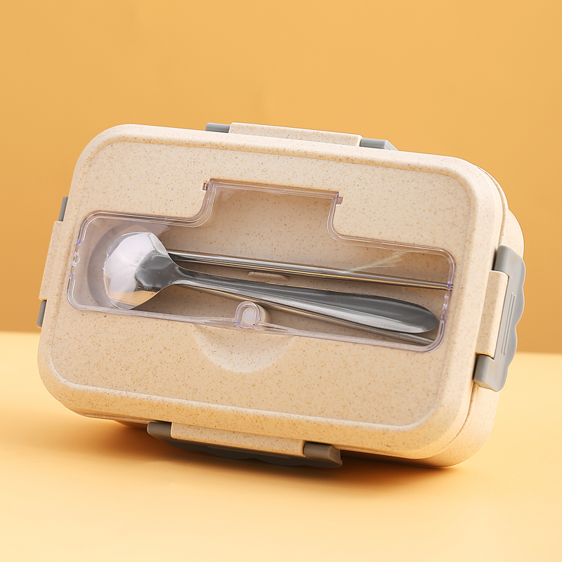 便携分隔饭盒上班l族可微波炉加热便当盒大容量男女学生早餐盒套