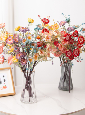 轻奢高档仿真花摆设杜鹃花假花客厅餐桌干花束装饰插花艺家居摆件