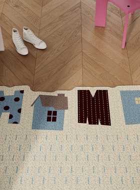 韩系简约入户地垫丝圈玄关门口进门入户门换鞋地毯防滑脚垫可裁剪