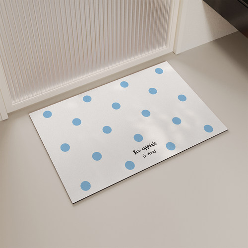 简约纯色波点浴室地垫硅藻泥吸水