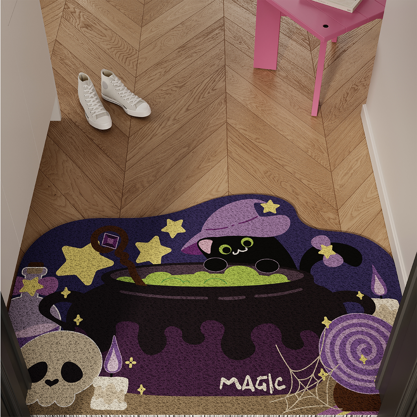 卡通奇幻风入户地垫丝圈防滑耐脏