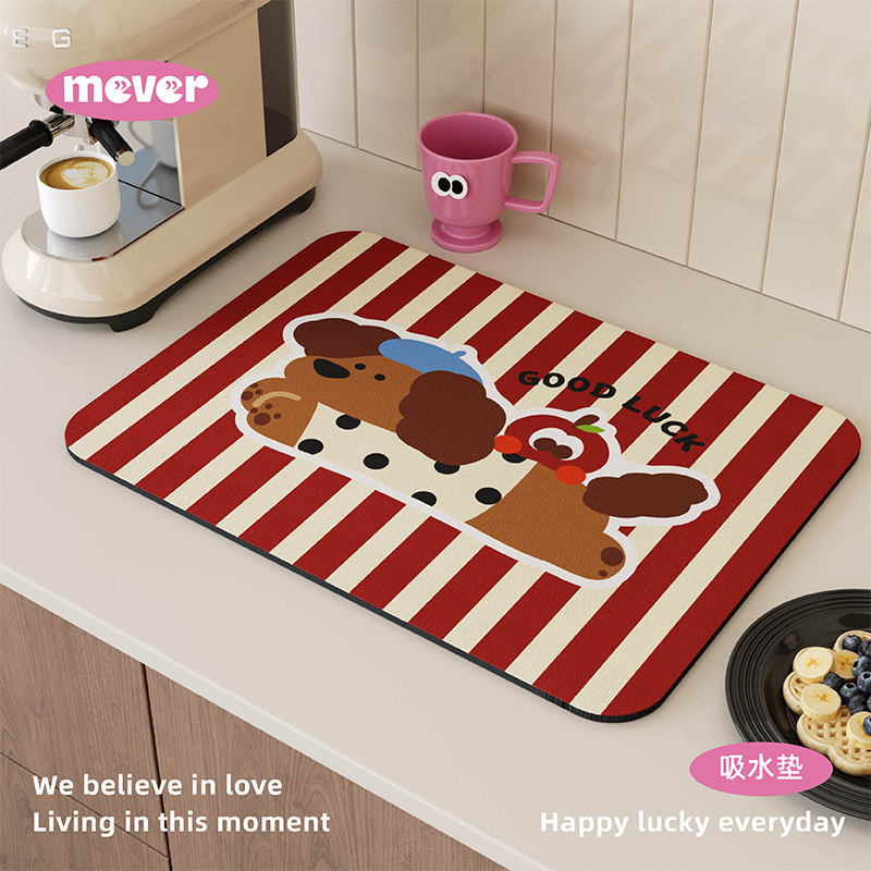 厨房台面吸水沥水垫咖啡机隔热垫