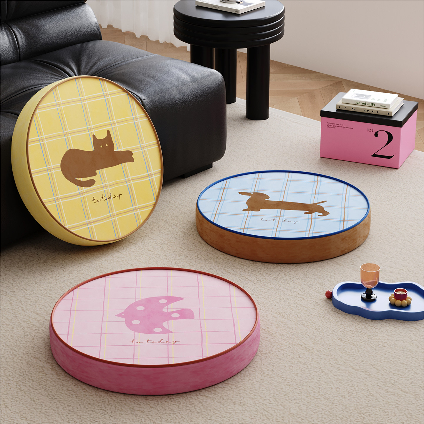 韩系ins风卡通蒲团客厅地上看书坐垫懒人阳台飘窗榻榻米坐墩椅垫