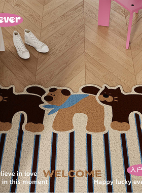 美拉德入户地垫丝圈耐脏免洗脚垫地毯进门垫子玄关门口门外可裁剪