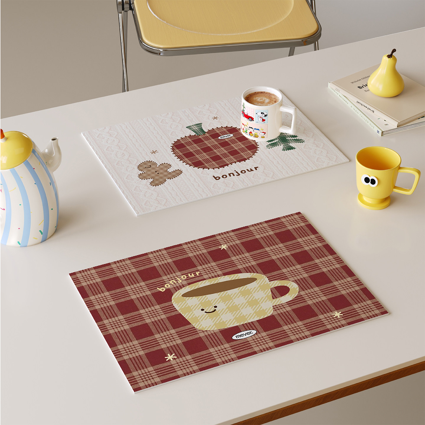 复古拼布格纹西餐垫皮革防水防油防烫免洗高级感隔热桌垫小块杯垫,居家布艺,餐垫,淘宝优惠券,粉丝福利购,淘宝优惠卷