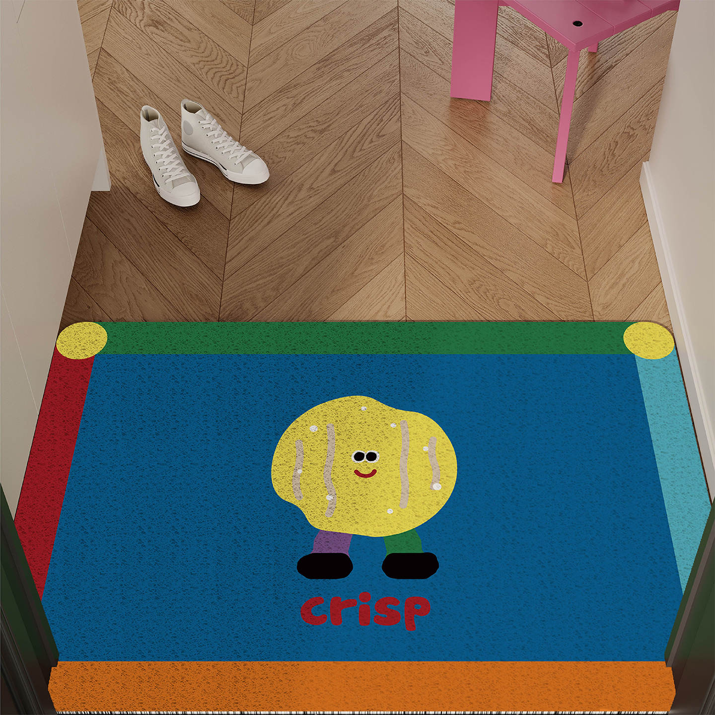 多巴胺复古风入户门地垫丝圈防滑