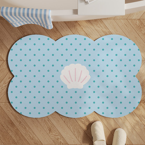 韩式云朵贝壳浴室地垫硅藻泥吸水