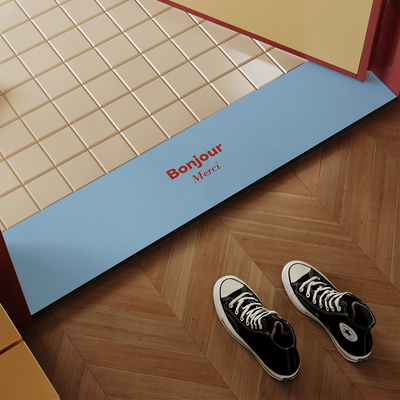 北欧风纯色门槛石地垫吸水防滑垫