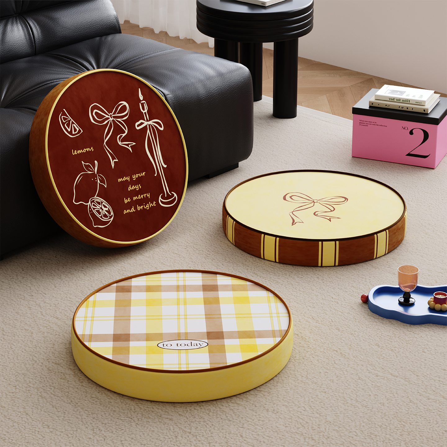 法式复古风高级感蒲团榻榻米坐垫