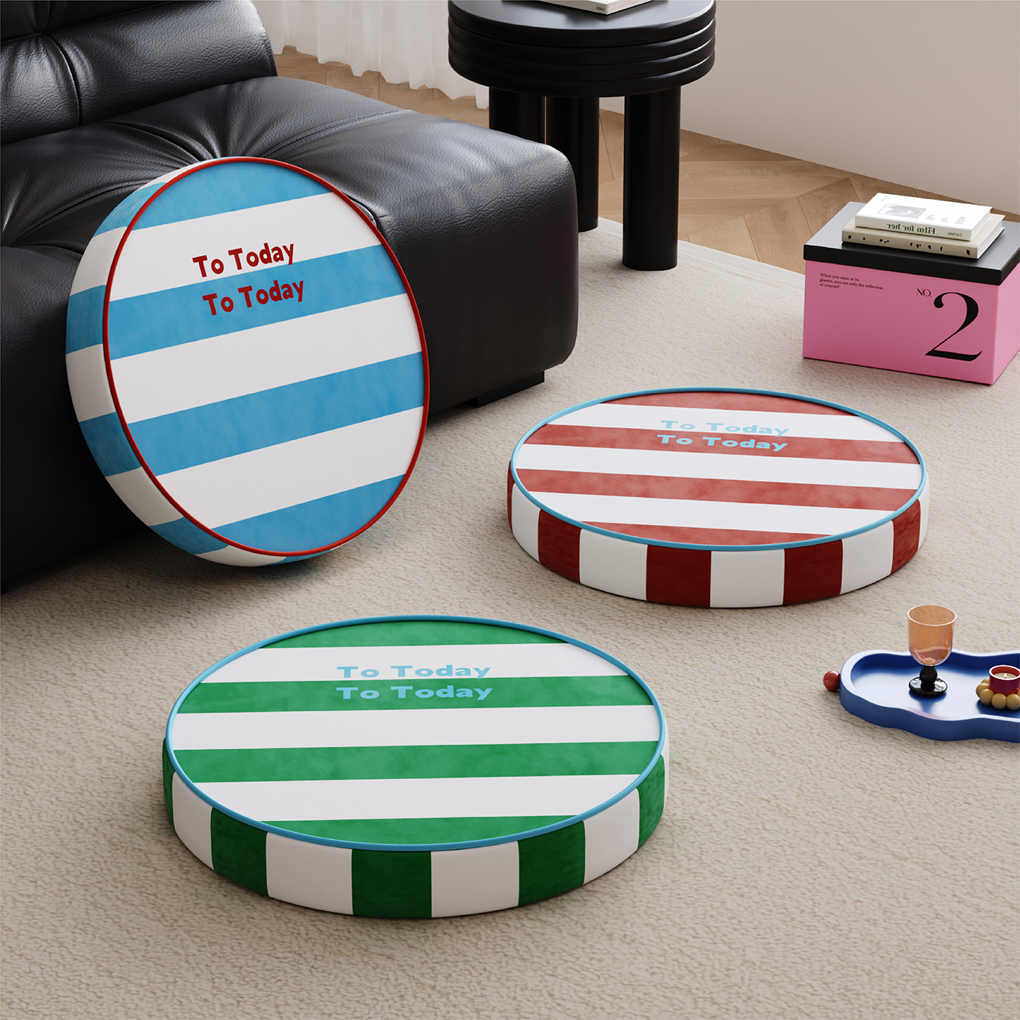 北欧简约高级感蒲团懒人坐垫椅垫