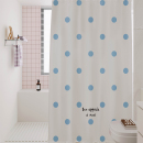 韩系ins风波点浴室浴帘防水防霉速干免打孔淋浴房干湿分离隔断帘