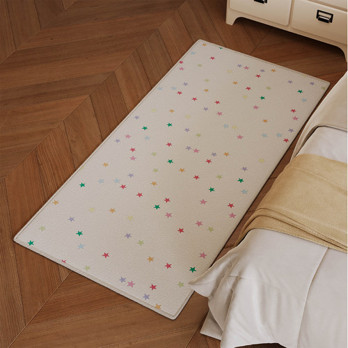 韩系ins风星星卧室床边毯家用客厅地毯房间床前床尾防滑耐脏地垫