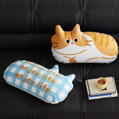 可爱卡通风猫咪异形玩偶沙发抱枕