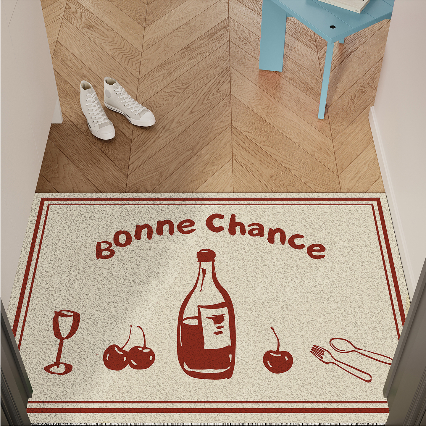 法式复古风入户地垫丝圈防滑耐脏