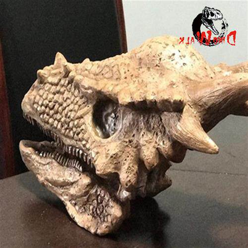 博物馆古生物仿真恐龙头化石骨架化石模型恐龙玻璃钢雕塑厂家