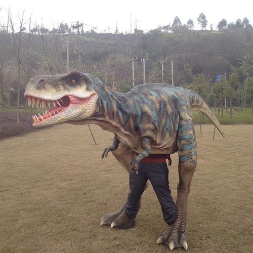 大型仿真恐龙皮套人穿恐龙室内外互动表演机械恐龙服商演舞台