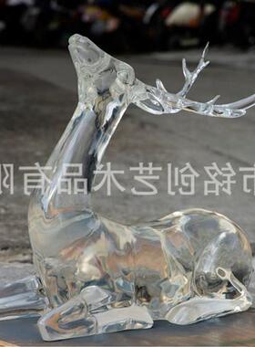 透明树脂轻奢透明摆件酒店玄关客厅现代艺术工艺品抽象创意