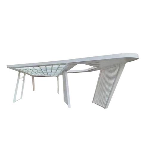 大型户外景观廊架不锈钢铝板长廊公园广场异形金属凉亭钢结构廊架