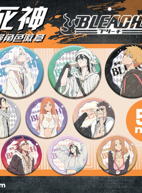 Bleach 死神周边徽章 黑崎一护朽木露琪亚更木剑八朽木白哉吧唧