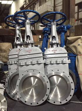 耐高温1000℃阀门310S手动不锈钢刀型闸阀DN250暗杠刀型闸阀DN200