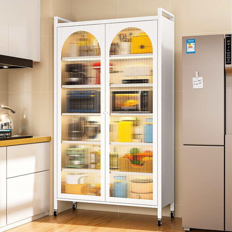 厨房置物架多功能落地多层对开门餐边柜微波炉收纳架储物柜橱柜子,厨房/烹饪用具,微波炉置物架,淘宝优惠券,粉丝福利购,淘宝优惠卷
