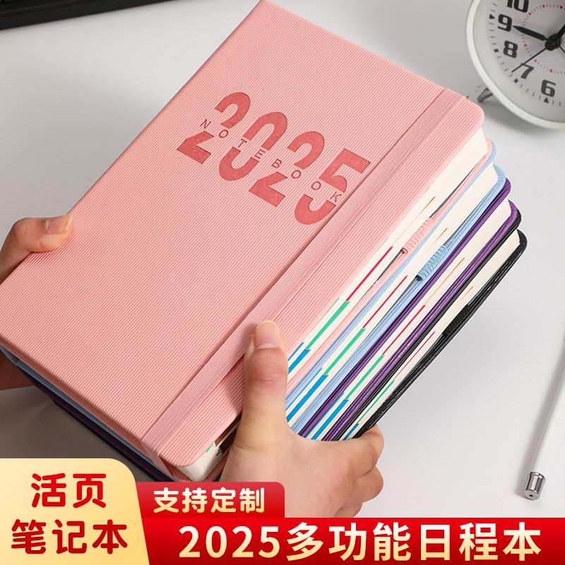 2025年日程本马卡龙色计划效率手册定制笔记本子工作日志日历D记