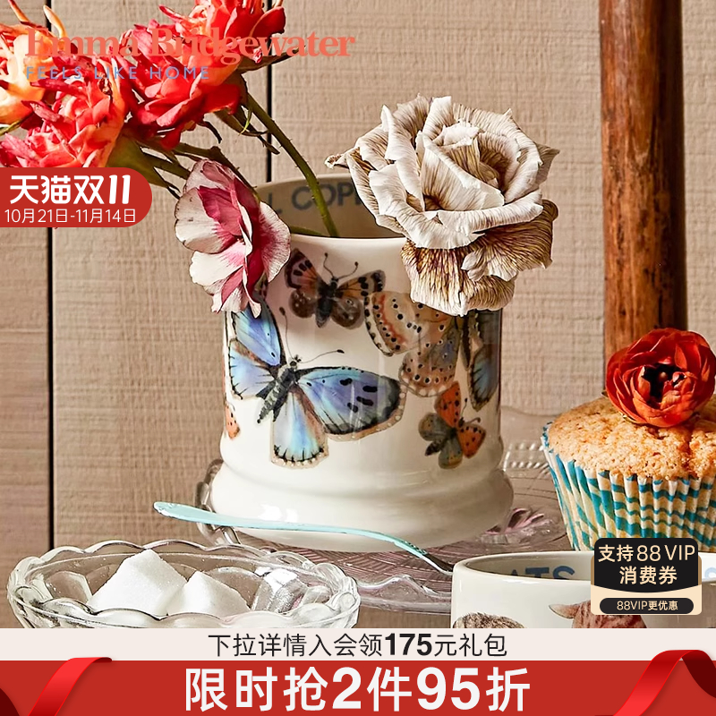 Emma Bridgewater马克杯餐具麦片陶瓷碗蓝蝴蝶系列emmabrigewater