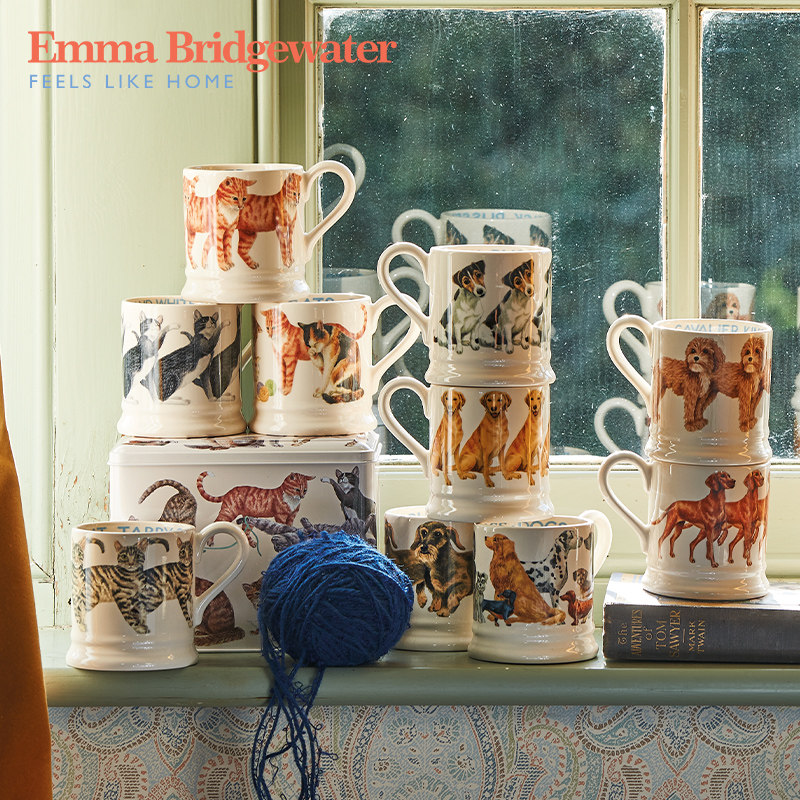 Emma Bridgewater宠物陶瓷马克杯咖啡杯釉下彩水杯高颜值节日礼物