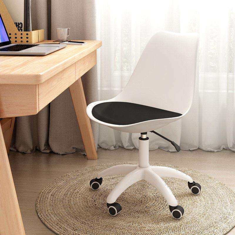 家用电脑椅子宿舍简约透明凳子卧室书房旋转升降靠背椅办公学习椅