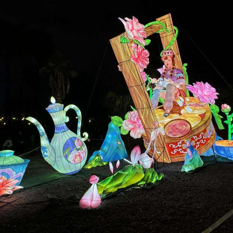 春节花灯户外大型铁艺花灯民俗自贡灯会装饰制作春节彩灯灯展