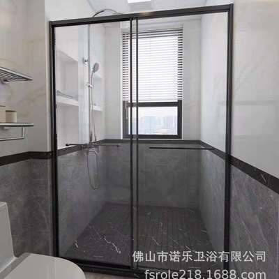 洗澡间简易淋浴房整体淋浴房隔断玻璃干湿分离浴室浴屏