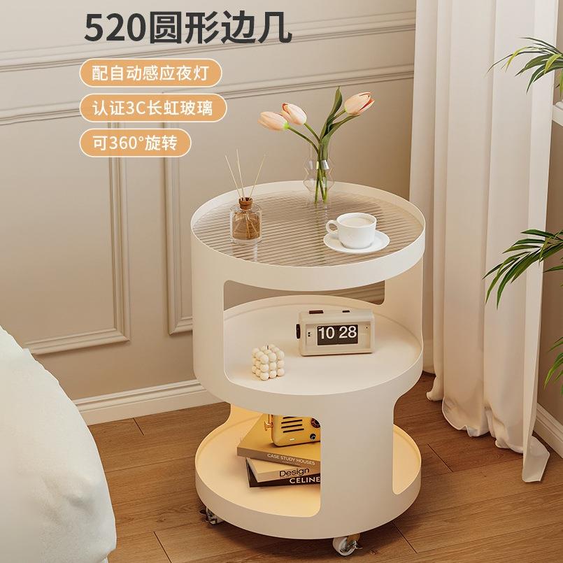 创意沙发边几客厅可移动边柜现代简约铁艺小茶几床头小推车置物架