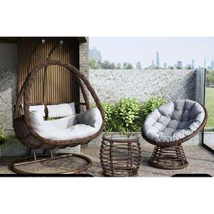 吊篮藤椅懒人椅摇椅阳台秋千摇篮椅庭院双人吊椅室内吊床家用吊兰