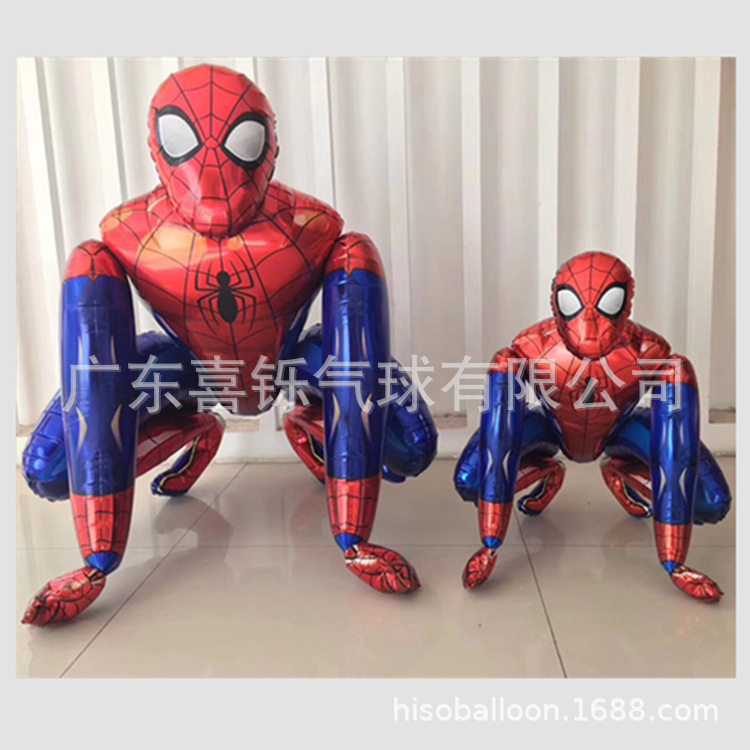 大号组装立体蜘蛛侠铝箔气球英雄联盟系列组装蜘蛛侠铝膜气球批发