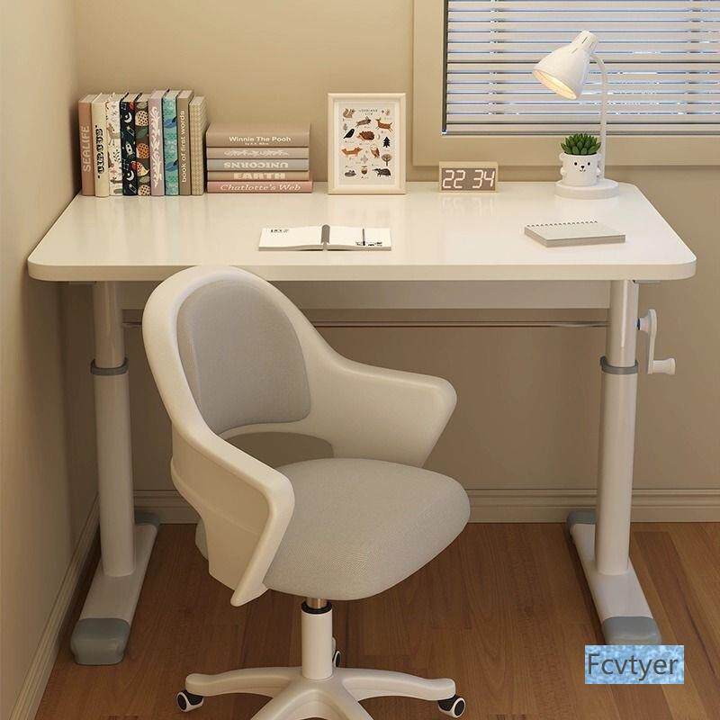 雨秋派简易电脑桌双人高度升降桌书桌家用办公桌子可调节卧室单人