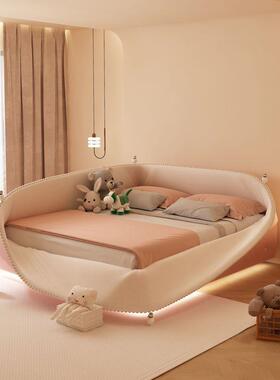 Lago鸟巢窝床网红布艺床简约婴儿童主卧公主床互不干扰床创意口袋