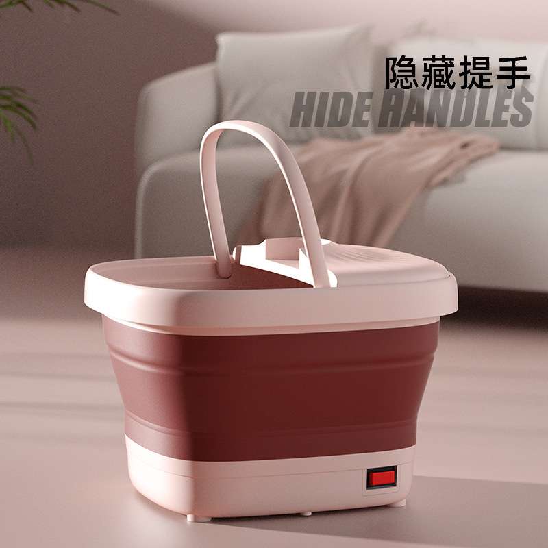 折叠泡脚桶家用足疗便携足浴盆全自动加热恒温电动按摩洗脚器