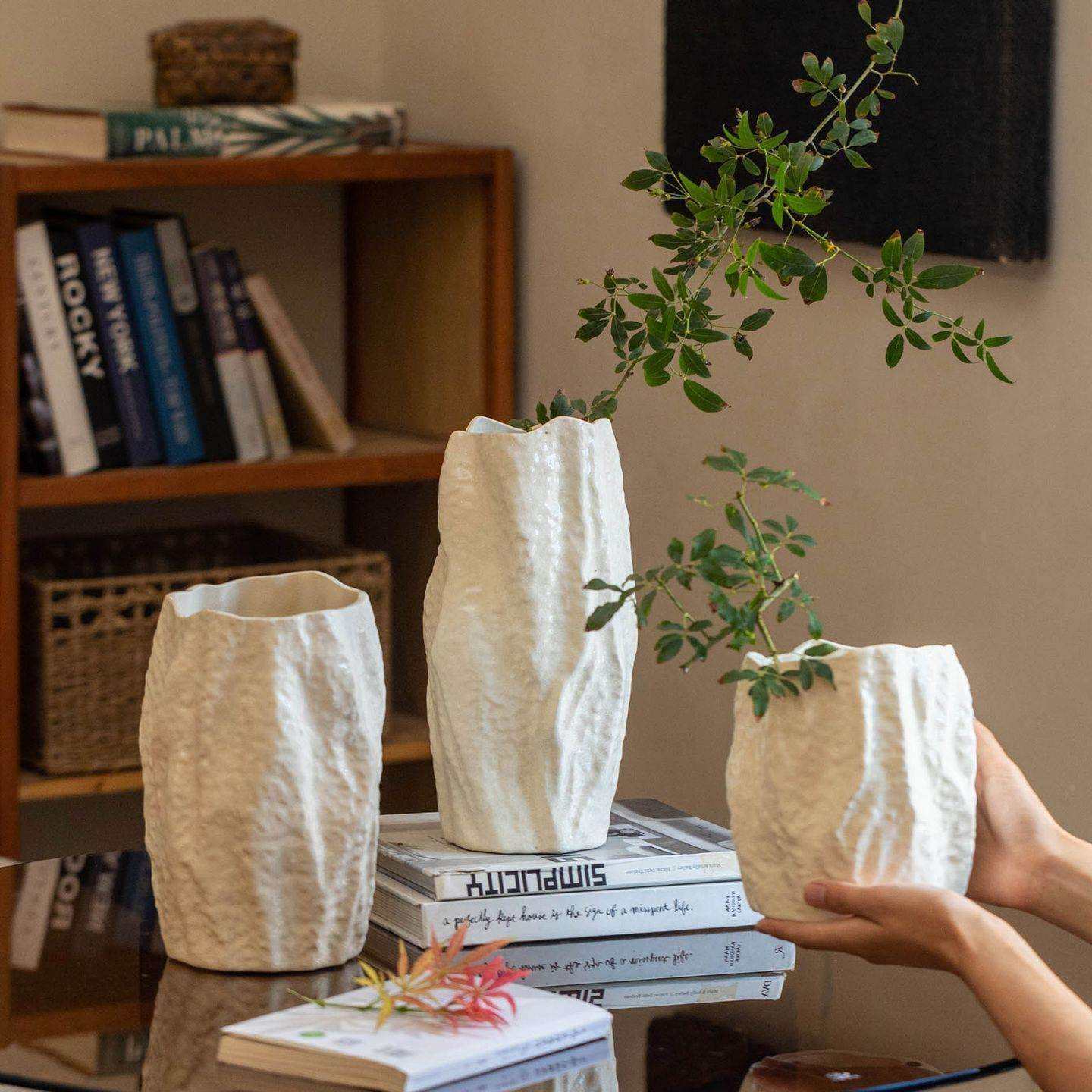 复古冰裂陶瓷花瓶摆件胡桃木餐桌客厅水养插花器干花装饰北欧,畜牧/养殖物资,畜牧/养殖器械,淘宝优惠券,粉丝福利购,淘宝优惠卷