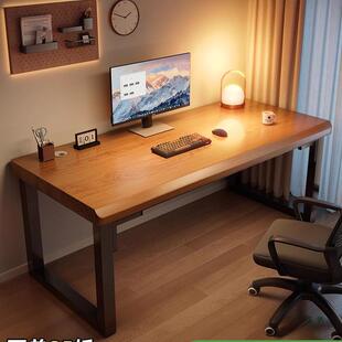 纯实木电脑桌台式卧室家用书桌学生学习写字桌子成人办公桌工作台