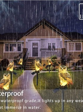 太阳能猫头鹰草坪户外园林别墅装饰景观灯猫头鹰地插灯防雨庭院灯
