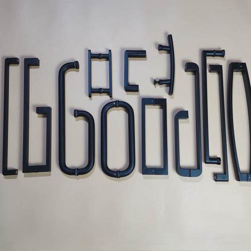 加厚淋浴房拉手圆弧浴室门把手不锈钢304卫生间玻璃门扶手孔距145