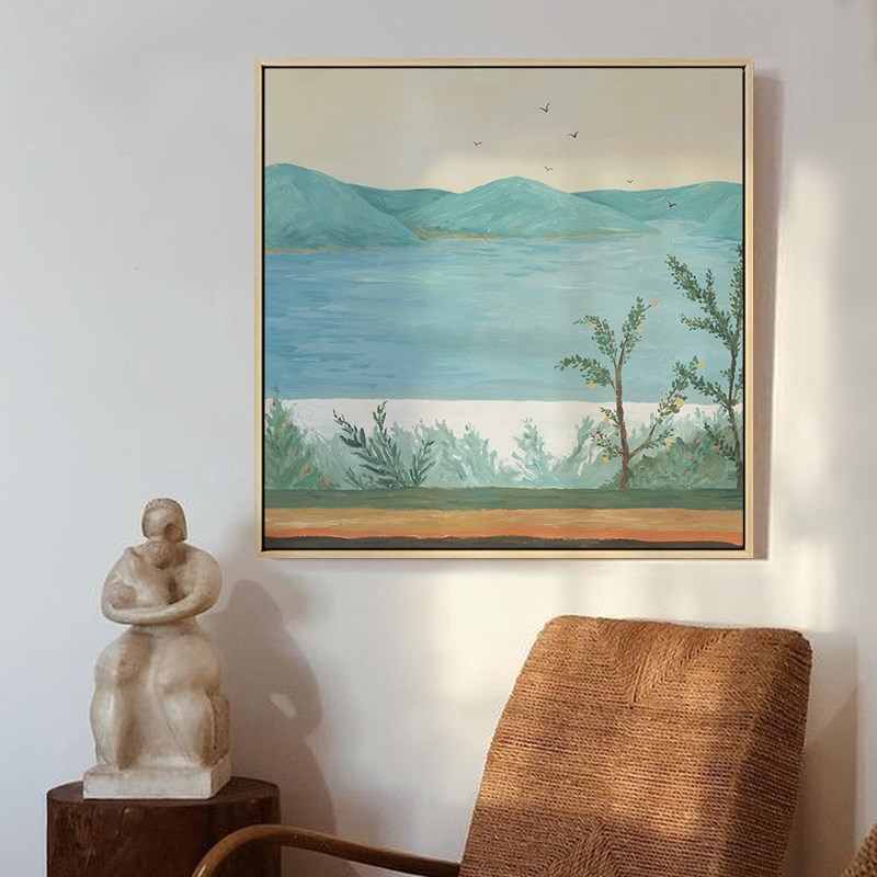 依依 日式餐厅装饰画小清新客厅背景墙画饭厅风景U挂画方形画和风图片