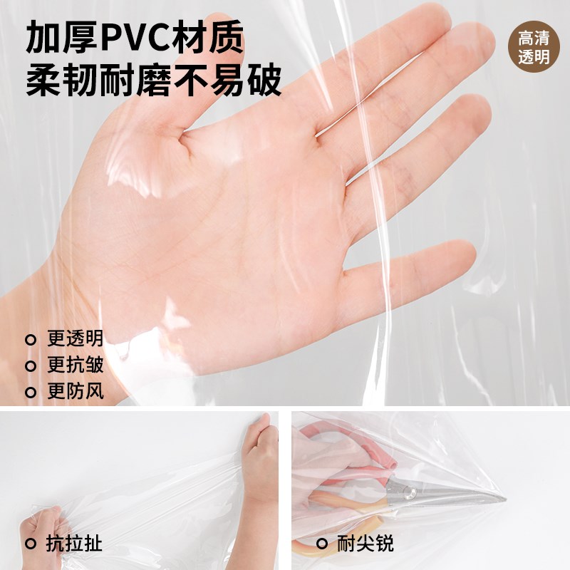 夏季空调挡风门帘防冷气隔断帘厨房油烟H遮挡帘透明挂帘免打孔家