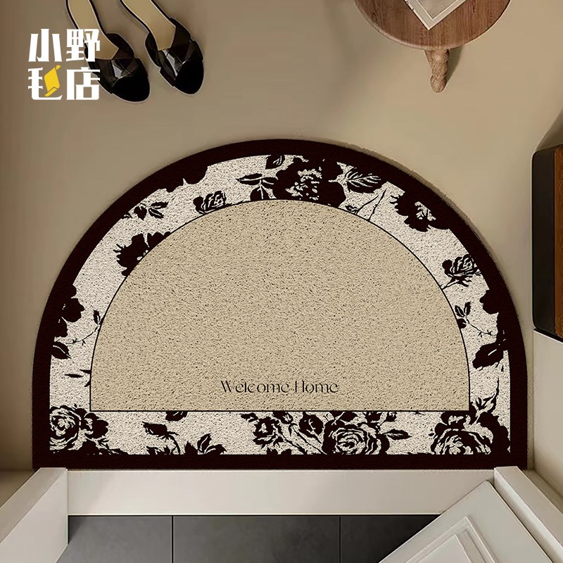 轻奢入户门地垫高级感家用丝圈进门E垫玄关除尘地毯防滑耐脏可裁