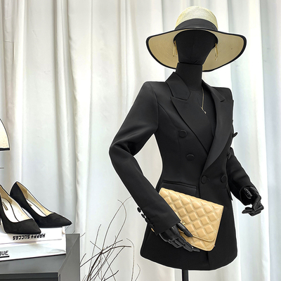 品诺狐春秋新款醋酸丝滑缎面外套上衣纯色街头时尚高级感收腰西装