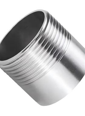 304不锈钢单头丝焊接316管子单头外丝接头外螺纹加长水管46分dn25