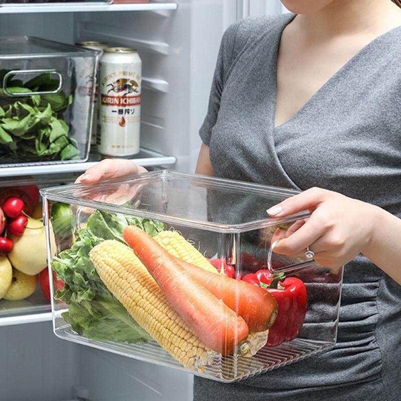 KM冰箱收纳保鲜盒食品级蔬菜水果鸡蛋冷冻透明储存盒分类整理盒子