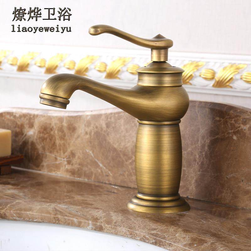 全铜欧式仿古水龙头 单孔神灯洗手盆面盆洗脸台下盆冷热 复古龙头,3C数码配件,USB多功能数码宝,淘宝优惠券,粉丝福利购,淘宝优惠卷