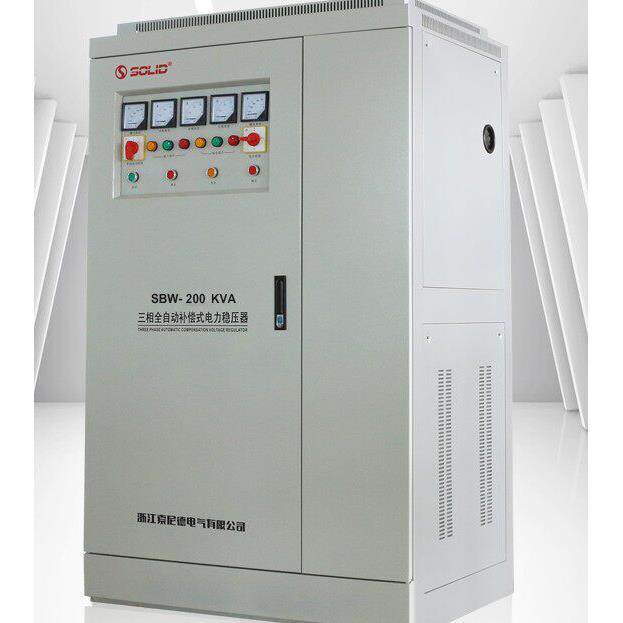直销SBW-200KW三相大功率全自动补偿式铜柱稳压器150/250KVA电源