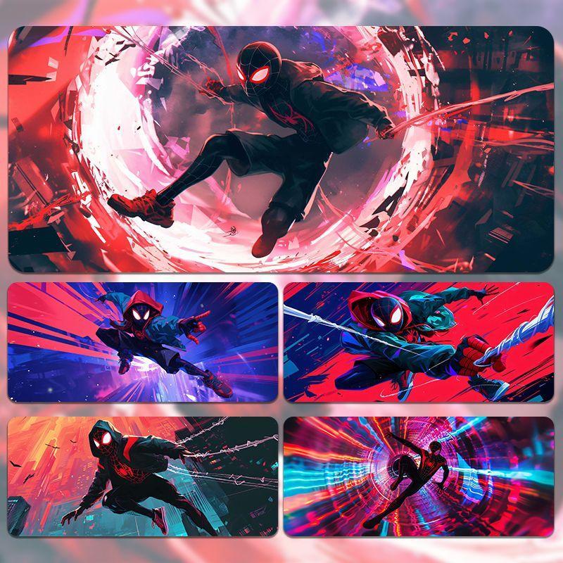 蜘蛛侠鼠标垫漫威世界炫酷动漫风超大号电竞游戏防滑键盘垫桌面垫